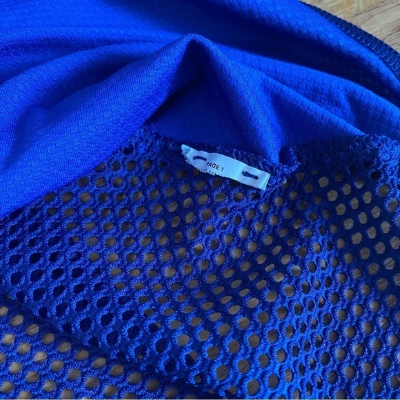 Puma Women Explosive Mesh Racerback Performance Blue Tank Top Size Small - Picture 6 of 9